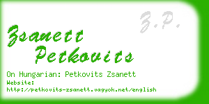 zsanett petkovits business card